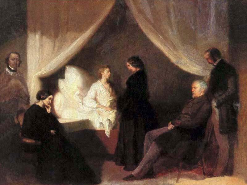Teofil Kwiatkowski Last moments of Frederic Chopin France oil painting art